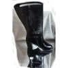 BnW  Kozaki ze skóry cholewka 49 cm słupek 7 cm