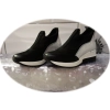 Sportowe buty czarne+srebro obcas 4,5 cm