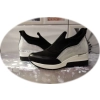Sportowe buty czarne+srebro obcas 4,5 cm