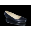 BnW Skórzane granatowe balerinki o tęgości H 42