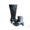 BnW Kozaki ze skóry cholewka 52 cm słupek 8 cm