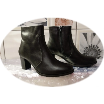 Skórzane botki czarne obcas 6 cm 38