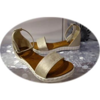 Skórzane sandały damskie obcas 1 cm 36