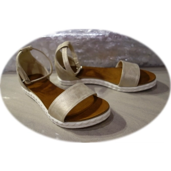 Skórzane sandały damskie obcas 1 cm 36