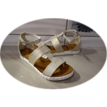 Skórzane sandały Natalii beżowe 37