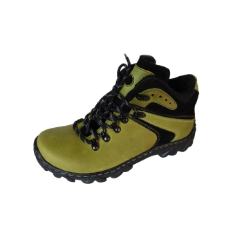 BnW Buty trekkingowe wodoodporne kolorach czerwieni, zieleni i niebieskim skóra naturalna