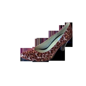 Skórzane czółenka czerwone obcas 8 cm nr 38