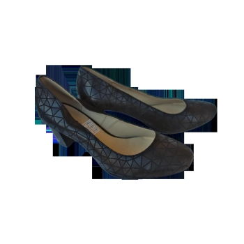 Skórzane czółenka czarne obcas 6 cm nr. 38