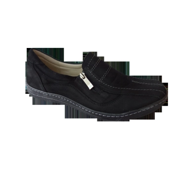 Skórzane półbuty czarne obcas 2 cm nr 38