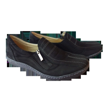 Skórzane półbuty czarne obcas 2 cm nr 38