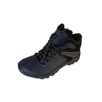 BnW Buty trekkingowe wodoodporne kolorach czerwieni, zieleni i niebieskim skóra naturalna