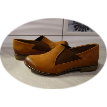 Skórzane mokasyny orzech-nubuk 37