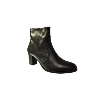 Skórzane botki czarne obcas 6 cm 38