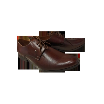 Skórzane półbuty brązowe obcas 2 cm nr 41