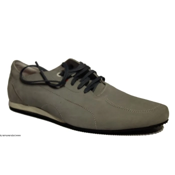 BnW Buty ze skóry licowej sportowe szare