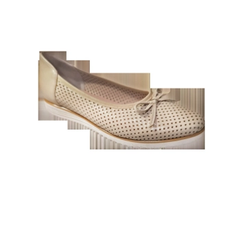 Skórzane baleriny ażurowe Filipczyk obcas 2,5 cm nr 42,5