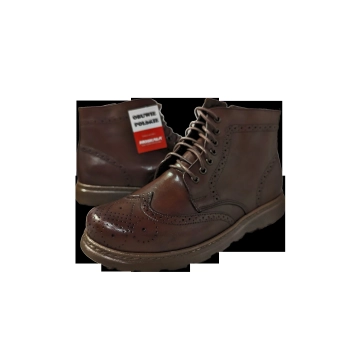 Skórzane trzewiki Moskała brązowe szerokie