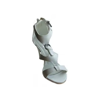 BnW białe sandały na obcasie, gladiatorki, ob.9cm rozmiar 37
