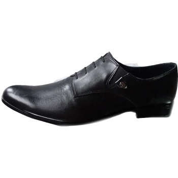 BnW Moskała Półbuty skórzane czarne męskie