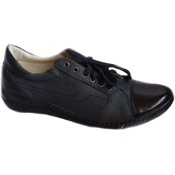 BnW Buty skórzane sportowe czarne