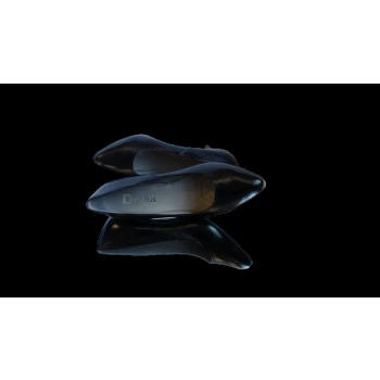 BnW Skórzane czarne czółenko na szeroką stopę