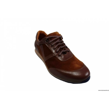 BnW Moskała Męskie Buty Skórzane – Sportowy Styl, Brąz