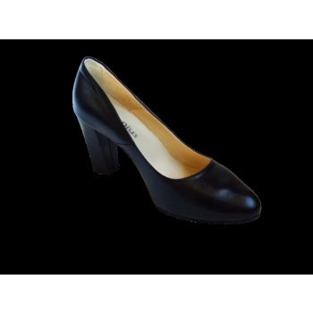 BnW Skórzane czarne czółenka na haluksy