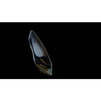 BnW Skórzane czarne czółenko na szeroką stopę