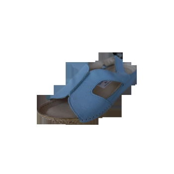 Skórzane sandały niebieskie obcas 4 cm nr 37
