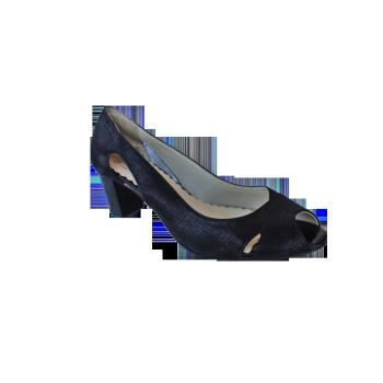 Skórzane sandały czarne obcas 6 cm nr 38