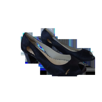 Skórzane sandały czarne obcas 6 cm nr 38
