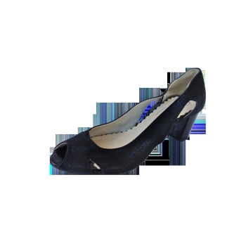 Skórzane sandały czarne obcas 6 cm nr 38