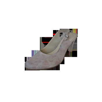 Skórzane sandały beżowe obcas 8 cm nr 38