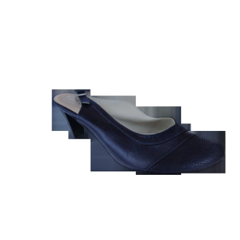 Skórzane sandały granatowe obcas 7 cm nr 38