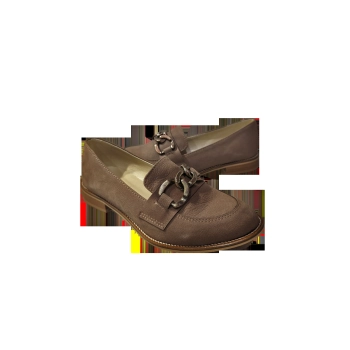 Skórzane mokasyny brązowe obcas płaski 2 cm nr 37