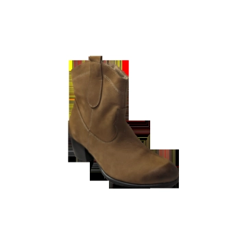 Skórzane botki camel nubuk obcas 5 cm nr 37