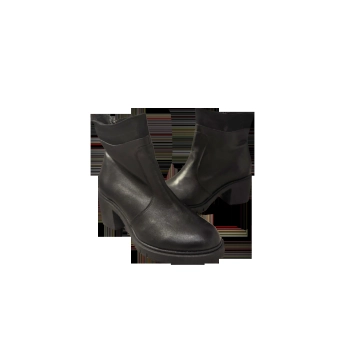Skórzane botki czarne na zamek obcas 5,5 cm nr 37